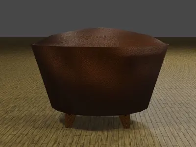 Furniture set coffee table Low-poly 3D model