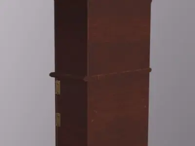 Clock Stand Square Low-poly 3D model