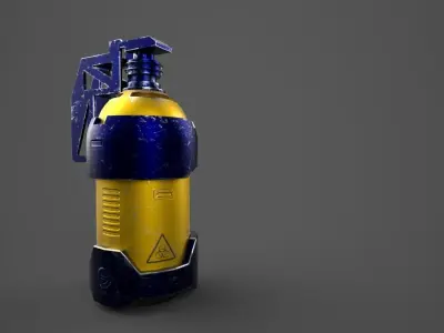 scifi extinguisher  lowpoly Free low-poly 3D model