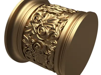 Carved Capital 01103 Low-poly 3D model