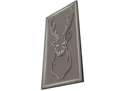 Deer Frame Decoration Low-poly 3D model