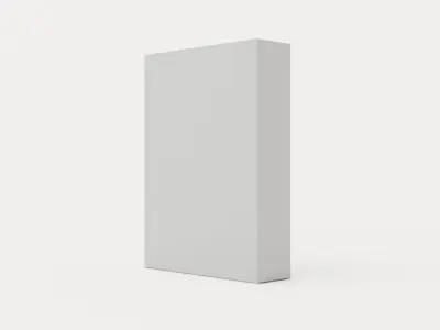 Compact Bed Cabinet Vertically 140x200 White Low-poly 3D model