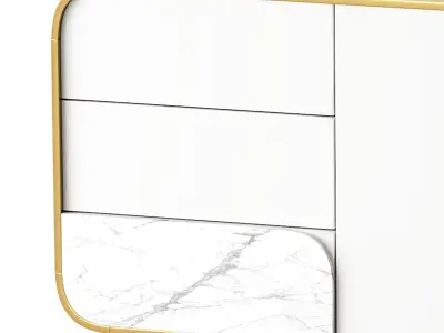 Modern Off White Sideboard 3D model