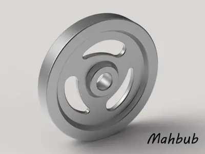 Barbell metal wheel 3D print model
