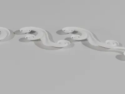 Cartouches 3 models set  3D model