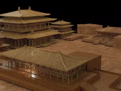  Chinese ancient house  3D model buy