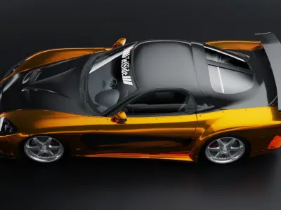 Mazda RX7 Fortune Low-poly 3D model