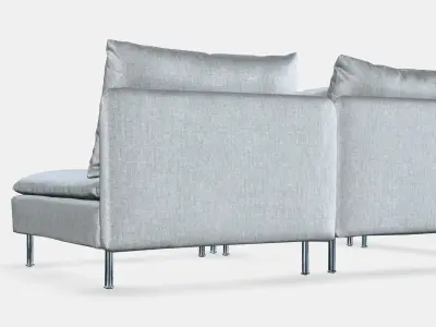 SODERHAMN 3-seater corner sofa 1 Low-poly 3D model