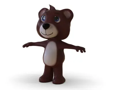 Teddy Toon Low-poly 3D model