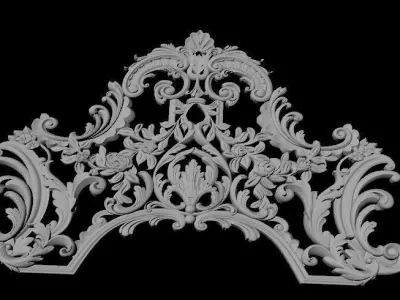 dekor ornate crown die cut 3D model