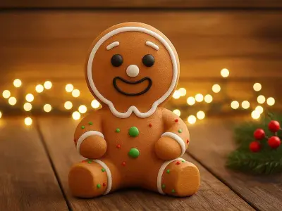 Gingerbread man decoration 3D print model