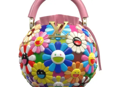 Louis Vuitton x Murakami Artycapucine Capubloom Bag Low-poly 3D model