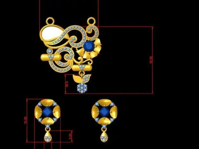 Pendant Necklace 3D print model 21