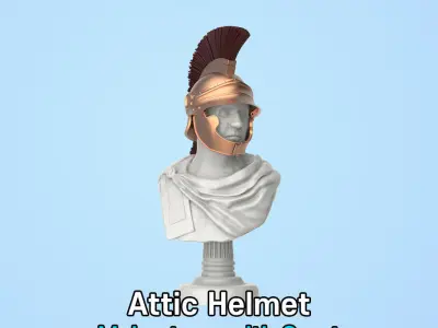 Attic Helmet of melos type with a figure 3D print model