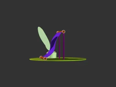 a scroll and ink decoration for 3D print 3D print model