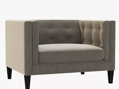 Creat And Barrel Aidan Tufted Club Chair 3D model