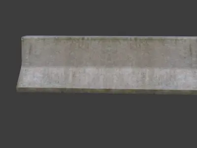 Concrete barrier Free low-poly 3D model