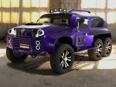 nissan old concept Low-poly 3D model
