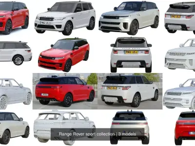 Range Rover sport collection 3D Model Pack