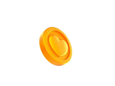 Print004 Coin Heart 3D print model