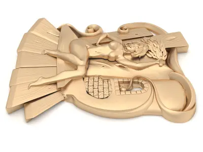 Panel 4 - Nude Female 3D model