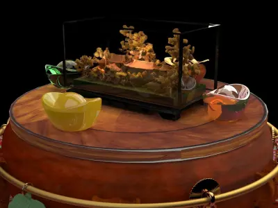 Chinese cork carved   3D model