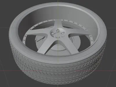 Veilside Style Racing Wheel Low-poly 3D model