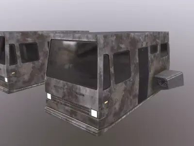 Cartoon Stylized Sci-Fi Car With 2 Texture Low-poly 3D model