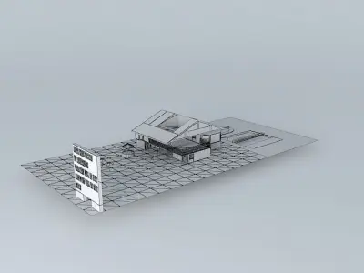 wood house frame Free 3D model