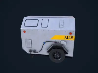 Generator camper trailer Low-poly 3D model
