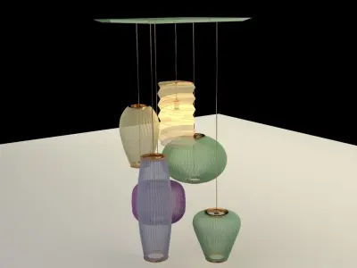 Chinese paper lantern  3D model