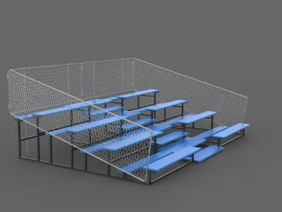 Metal Bleachers 3D model