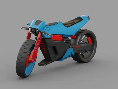 ELECTRIC BIKE  RIGGED 3D model