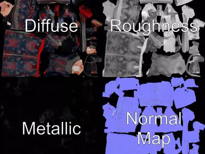 Elegant Kimono model pack Low-poly 3D model