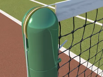 Detailed Tennis Court Low-poly 3D model