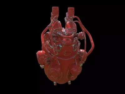 mechanical heart 3D model purchase