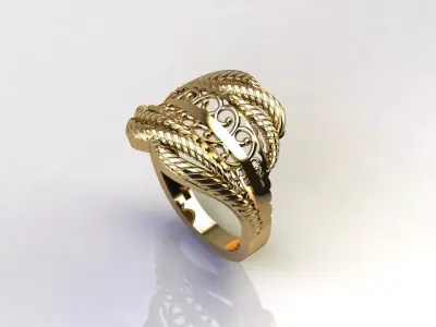 Fancy Womens Rings Plain Rings Ready STL 3DM Models Rings 3D print model 11