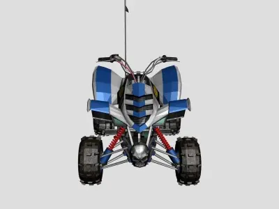 Dirt Bike textured and rigged 3ds Max Low-poly 3D model