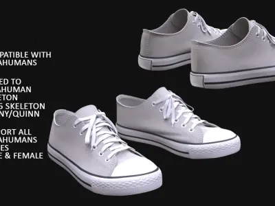 Shoes 215 - All MH Bodies - UE5 Skeletons - Rigged Low-poly 3D model