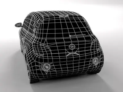 OPEL ADAM LOWPOLY Low-poly 3D model