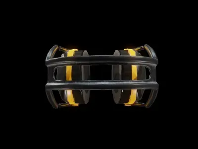 3M Peltor X-Series Ear Muffs Low-poly 3D model