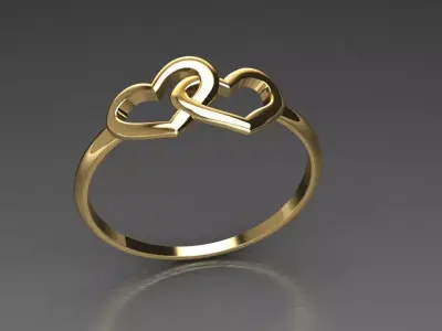 Heart ring 15 3D print model