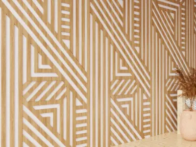 Wall wood seamless set2 V20 3D model