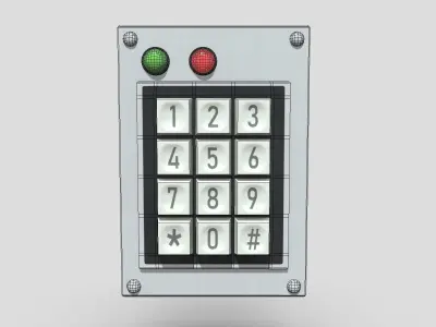 CC0 - Keypad Door Lock Free low-poly 3D model