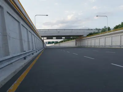 3D Realistic Road Blend File 3D model