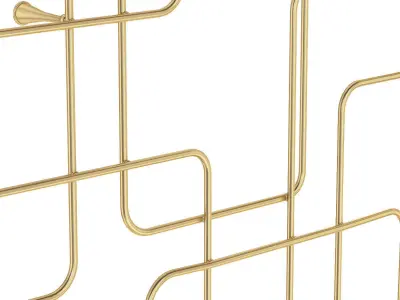 3D Squares Wall Decoration 3D model