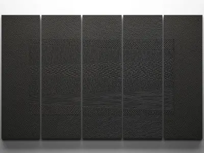 Collection Wood Wall Sculpture 3 3D model