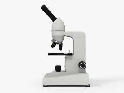 Microscope Medical Prop  Low-poly 3D model