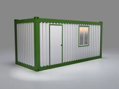 Office Container Low-poly 3D model