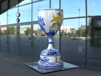 F1 Dutch GP Trophy Award - Formula One PBR  cinematic - 3D print 3D model